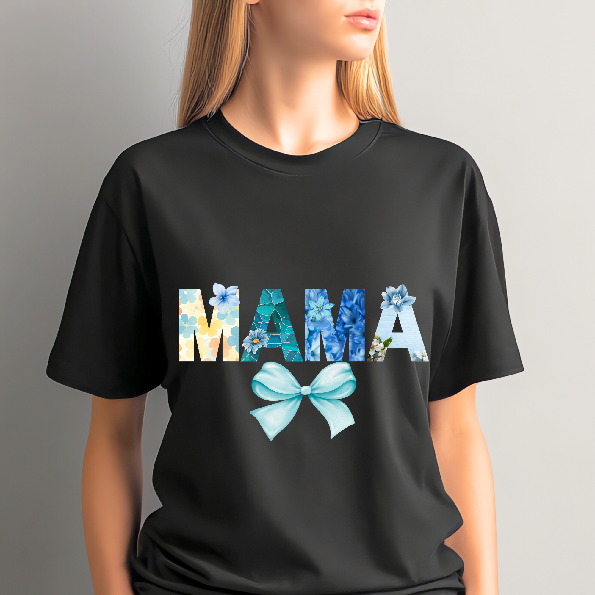 Mama Floral Bow T-Shirt | Women’s Softstyle Graphic Tee