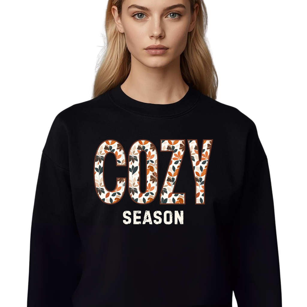 Women’s Fall Cozy Season Sweatshirt | Floral Autumn Pullover