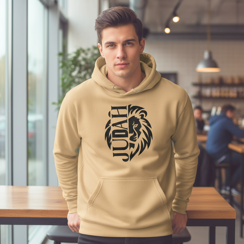 Gracelle Men's Lion of Judah Hoodie | Christian Faith Pullover