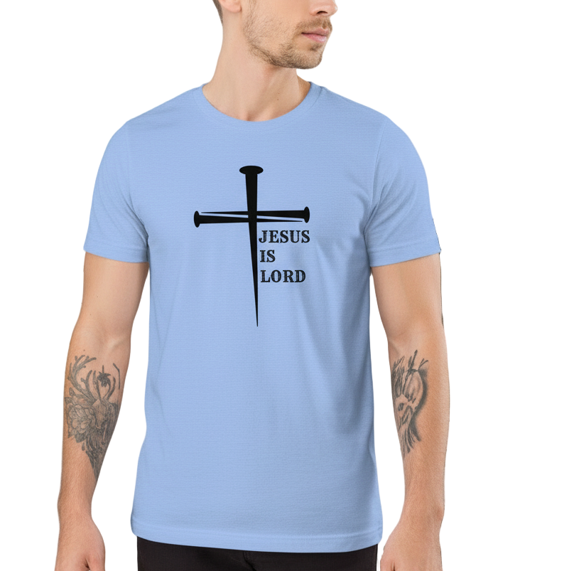 Gracelle Men's Christian T-Shirt Jesus is Lord Cross Tee